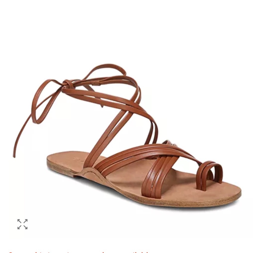 VIA SPIGA Allegra Leather Ankle Tie Sandals